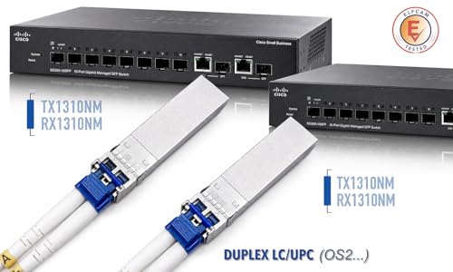 Image of Elfcam - 2 Pack 10Gb SFP+ Transceiver Module, 10GBase-LR SFP+ Module 1310nm, LC /UPC Duplex Singlemode Connector (OS2), DDM10KM