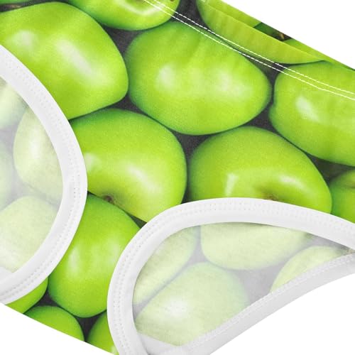 Cotton Girls Underwear Toddlers Fresh Green Apples Panties Little Girl Fun Briefs Undies Kids 2t4