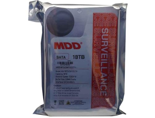 Image of MDD (MDD18TS25672CCTV) 18TB 7200RPM 256MB Cache SATA 6.0Gb /s 3.5inch Internal Surveillance Hard Drive - 3 Years Warranty (Renewed)