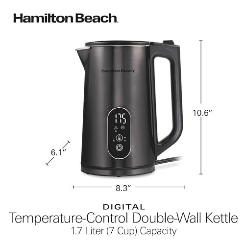 Hamilton Beach Digital 1.7L Electric Tea Kettle, Water Boiler & Heater - image 8