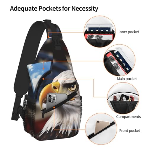 Mochila Sling Deportiva Negra para Mujer y Hombre miniatura 5