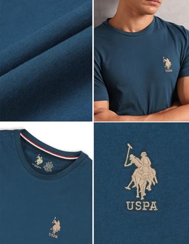 Image of U.S. Polo ASSN. Mens Crew Neck Embroidered Logo I633 Lounge T-Shirt - Pack of 1