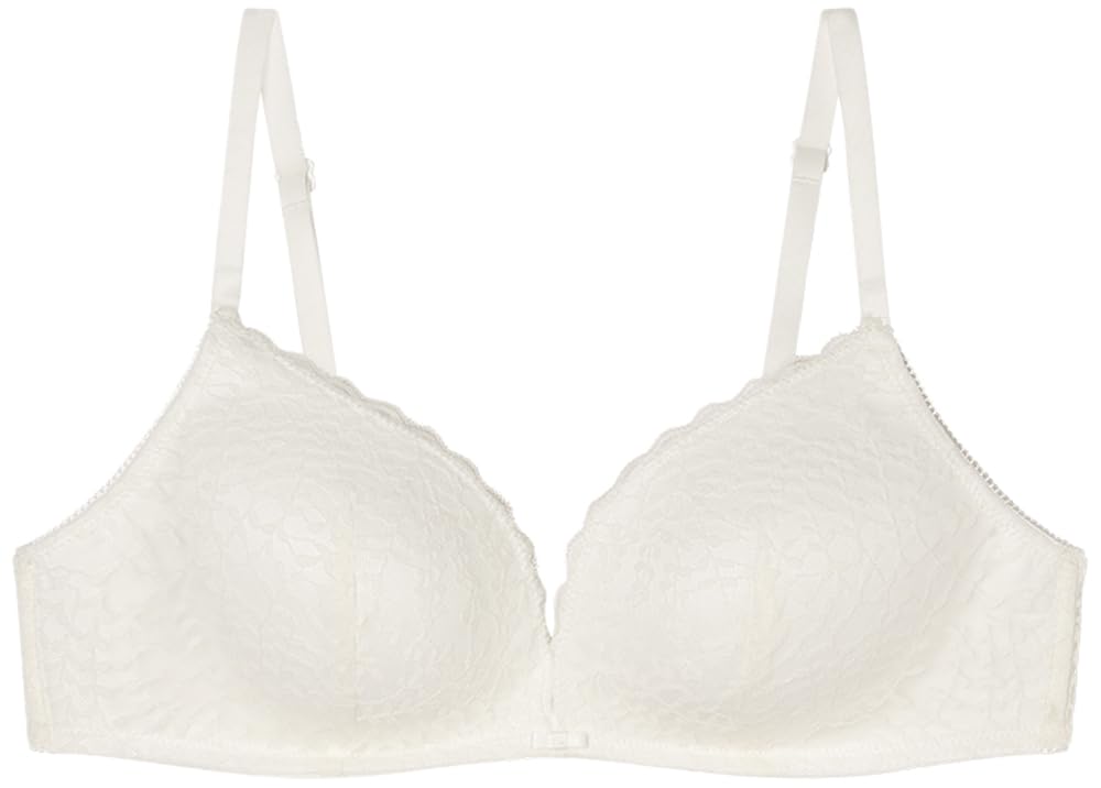 Women'secret Padded Triangle Bra, Ivory, 40B, White, 34B