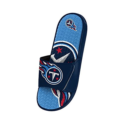 FOCO Tennessee Titans NFL Mens Colorblock Big Logo Gel Slide - S3