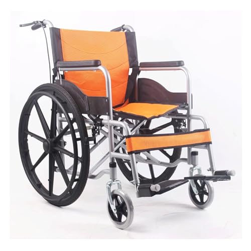 介助型車椅子 軽量車椅子スチール製輸送車椅子ハンドブレーキ人間工学に基づいたシートポータブル折りたたみ車椅子容量 220 ポンド 移動補助具