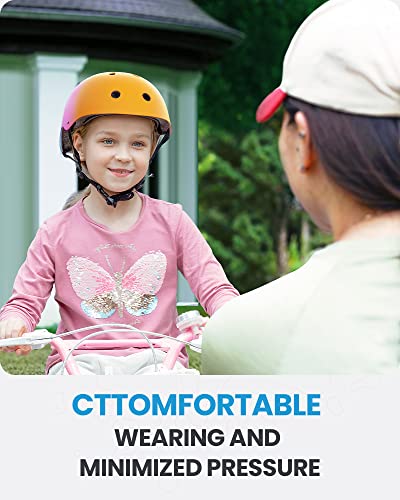 Outdoormaster Youth & Kids Bike Helmet - Adjustable Multi-Sports Skateboard Helmet With Removable Liners For Balance Bike, Toddler Scooter, One Wheel Hoverboard - Pink Shades - M #TOP1