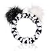Disney Spa Headband, Soft, Plush, Adjustable, and Fun Hair Accessory for Skincare and Makeup Routines, Cruella by Belle Maison