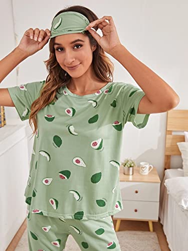 SMOWKLY Printed Round Neck Short Sleeve Nightsuit Set | Pajama Set | Night Dress for Women - Image 3