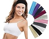 Styla Hair 10 Pack Stretch Headbands Non-Slip Head Wraps Great for Sports, Yoga, Pilates, Running, Gym, Workouts, Baseball, Casual Wear, Gifts & more! Variety