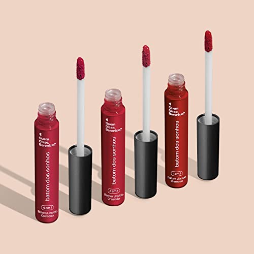 Quem disse, Berenice? Kit Batom Líquido Cremoso dos Sonhos: Vinho...