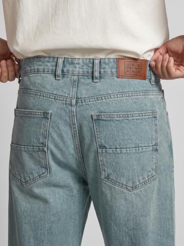 Image of Urbano Fashion Men's Relaxed Fit Washed Denim Jeans Non-Stretchable