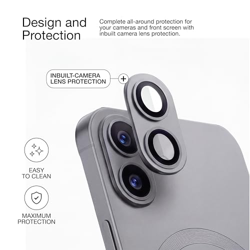 Image of amazon basics Premium Mag-Safe Case for iPhone 17 | Shockproof & Anti-Scratch Cover | Soft Silicone with Wireless Charging | Camera Lens Guard - Gray