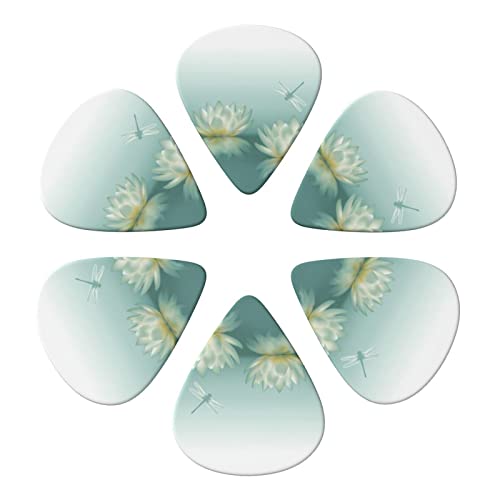 Ensemble de 6 médiators de guitare Libellule avec nénuphar pour guitare acoustique, guitare électrique, basse, ukulélé… - Les Beatles, Paul McCartney, John Lennon, RIngo Starr, George Harrison Ensemble de 6 médiators de guitare Libellule avec nénuphar pour guitare acoustique, guitare électrique, basse, ukulélé… – Image 5