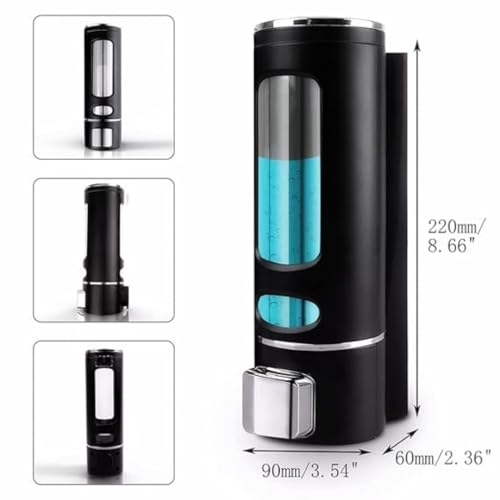 Image of ABS Liquid Soap Dispenser for Bathroom, Kitchen & Office | 1Pc Set (400ML) Black | Wall Mounted