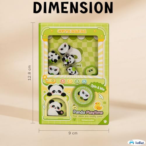 Image of FunBlast Kawaii Diary for Kids - Pack of 1 Pocket Diary with Spin Game, A6 Size Mini Notebook, 80 Sheets Compact Journal for Notes, Memo Notepad, Small Pocket Journals for Writing, Travel (Panda)