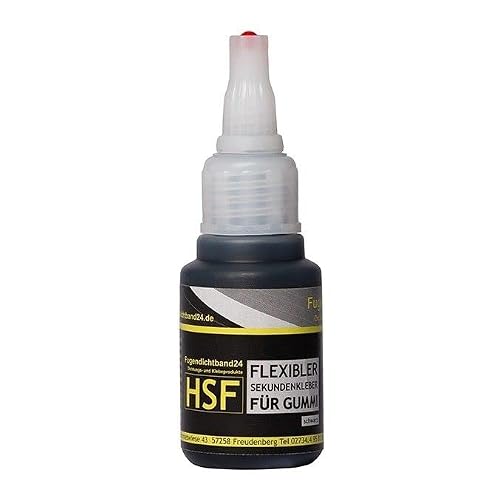 Preisvergleich Produktbild HSF - schwarzer Sekundenkleber / dickflüssig, flexibel für versch. Werkstoffe