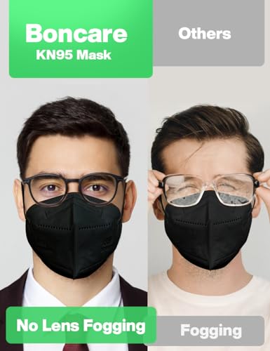 Boncare KN95 Face Mask 30 PCs, 5-Layer Black Face Mask for Men & Women Filter Efficiency≥ 95%, Breathable and Comfortable, Black - image 7