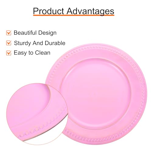 uxcell 10pcs Vintage Charger Plates Redondas 13 pulgadas miniatura 3
