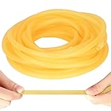 ❤ 【Alta elasticidad】 El tubo elástico es súper flexible y extensible; tiene alta elasticidad, respuesta rápida y rebote rápido; La correa de tubo de caucho de látex natural de alta resistencia proporciona una fuerza poderosa para su correa, le ayuda a disparar con éxito y proporciona un mejor rendimiento.