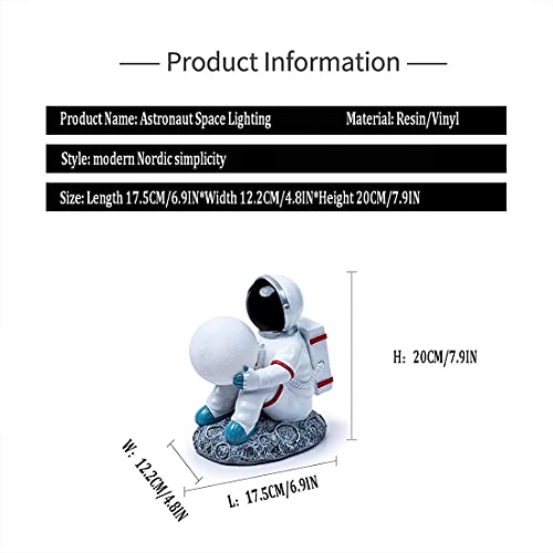 Veilleuse astronaute rechargeable S tactile avec lune impression 3D - 3