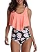 Produktbild HuntDream Damen Retro Stil Polka-Punkt mit Hoher Taille Badeanzug Bikini Set
