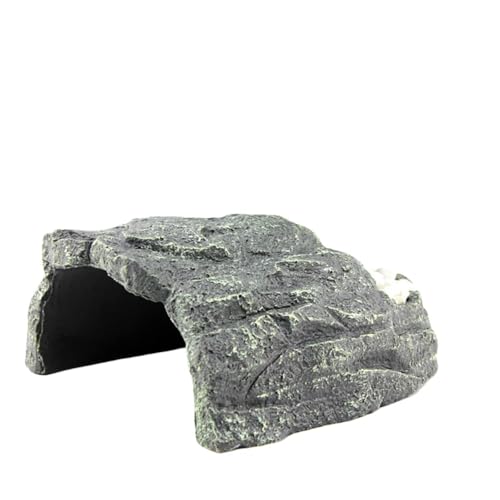 MLTUN MAKAN 爬虫類シェルター ロックシェルター 隠れ家 トカゲ 亀 両生類 シェルター 日よけ 両生類 隠れ家 亀 甲羅干し イモリ 待避 陸地湿度 乾燥 飼育 熱帯魚 装飾 リクガメ ヒゲ竜 トカゲ ヘビ 両生類用 洞窟 リクガメ シェルター