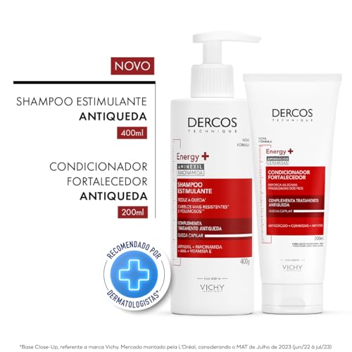 Kit Vichy Dercos Antiqueda Energy+: Shampoo 400g + Condicionador 200g