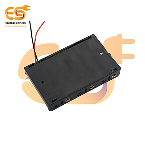 Image of Electronic Spices AA 6 Cell Battery Holder Hard Plastic Case With Wire Pack of 1 (1.5v X 6 Cells = 9volt)