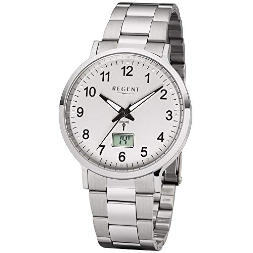 Preisvergleich Produktbild Regent Herren-Uhren Analog Funk One Size Edelstahl 87599914