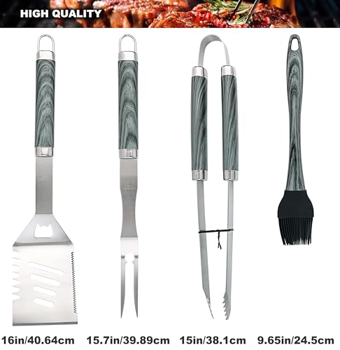 ROMANTICIST-20pc-Heavy-Duty-BBQ-Grill-Tool-Set-in-Case-The-Very-Best-Grill-Gift-for-Fathers-Day-and-Christmas-Professional-BBQ-Accessories-Set-for-Outdoor-Cooking-Camping-Grilling-Smoking-Grey