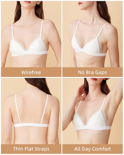 Silk Wireless Bra Lightly Padded Soft Cup Bralette for AAA/AA/A/B Cup 30-36 Band for Petite Women 16-403