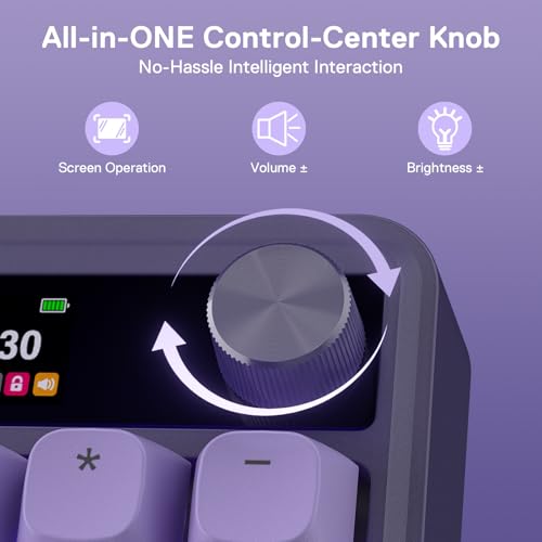 Image of Redragon K762 Wireless Gasket Gaming Keyboard w /Hype Screen & Knob, 104 Keys Mechanical Keyboard, Easy-Control 1.14'' TFT Info Display, 5-Layer Noise Dampening, Round PBT Keycaps, Mint Mambo Switch