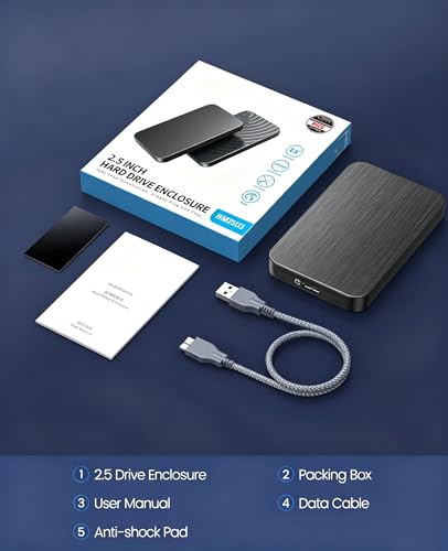 Caja externa para disco duro 2.5'' USB 3.0 a SATA miniatura 5