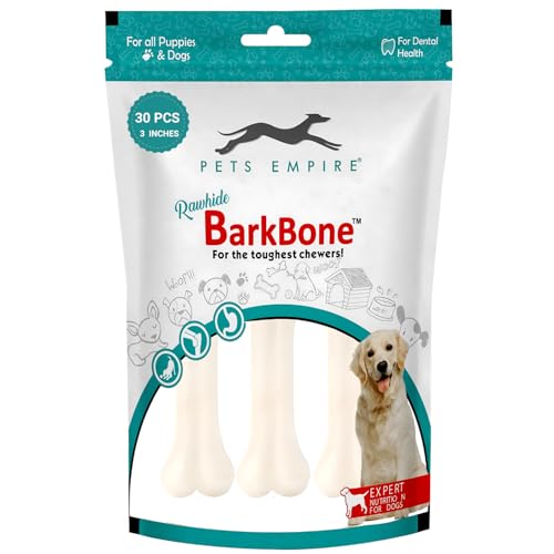 Image of Pets Empire Rawhide Bone for Dogs | Pack of 3inch 36pcs | Rawhide Pressed Chew Stick Young Adult Dog Treat & Dog Food | Dog Treats for Small Breed Sizes Dogs