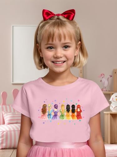 Image of Magical Girl Shirt Cute Snacks Graphic Tee Toddler Kids Girls Holiday Short Sleeve Outfits Tops 3-10 Years