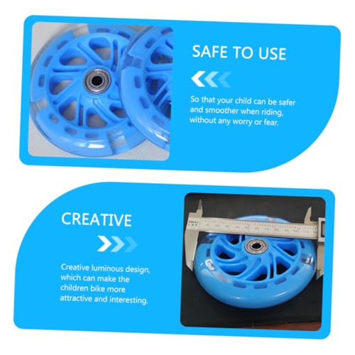 Totority 2Pcs Ruedas de Entrenamiento para Bicicleta con Neumáticos PU Silenciosos y Brillantes, Estabilizadores Robustos y Gruesos para Niños, Faciles de Instalar, Mejoran el Equilibrio y la Confianza en Bicicletas miniatura 4