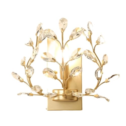 Lámpara de techo, aplique de pared, iluminación de pared, lámpara de pared LED de cristal para pasillo, estilo americano, de hierro forjado, para baño, dormitorio, sala de estar, decoración