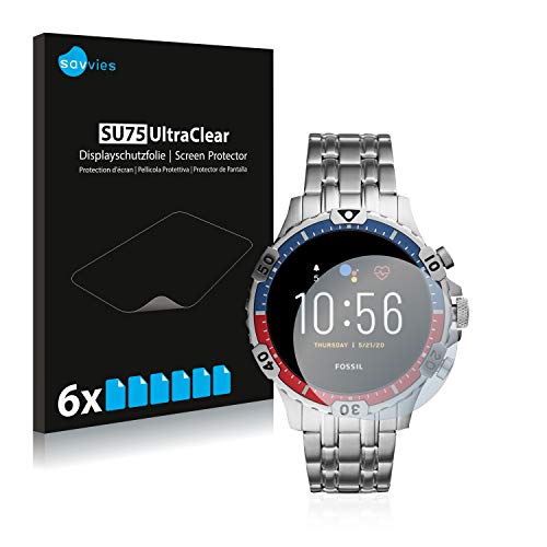 savvies (6 Pezzi Pellicola Protettiva per Fossil Garrett HR (5. Gen) Protezione Schermo Trasparente