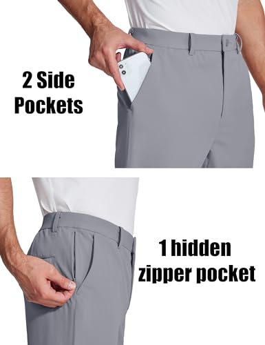 MAGCOMSEN Mens Golf Pants Stretch Dress Pants Quick Dry Water Resistant Lightweight Flat Front Work Pants Moisture Wicking4
