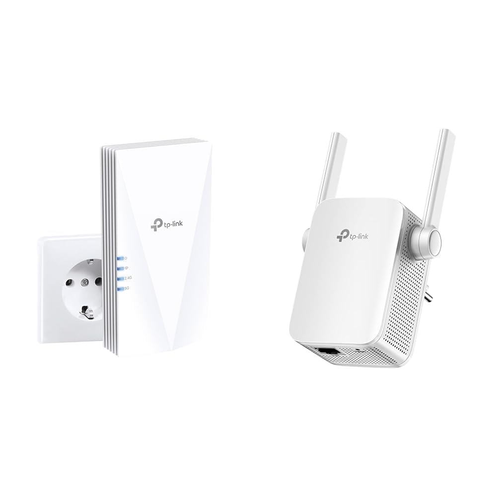 TP-Link RE500X WiFi 6 WLAN Verstärker Repeater AX1500(Dualband 1200MBit/s 5GHz & RE305 AC1200 WLAN Repeater