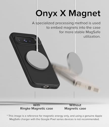 Image of Ringke Onyx Magnetic Compatible with Google Pixel 9 Pro XL Case Cover Magnetic Military-Grade Protection TPU Shockproof Rugged Bumper Protection Google Pixel 9 Pro XL Back Cover - Black