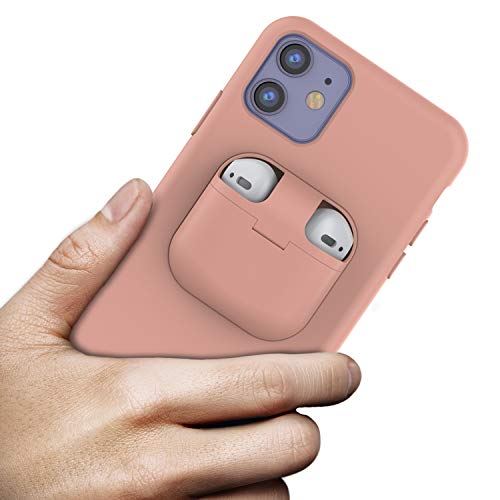 Punkcase Iphone 11 Airpods Case Holder (Centerpods Series) | Slim & Durable 2 In 1 Cover Designed For Iphone 11 (6.1") | Protects Your Phone & Stores Your Airpods Gen. 1 & 2 [Pink] #TOP2