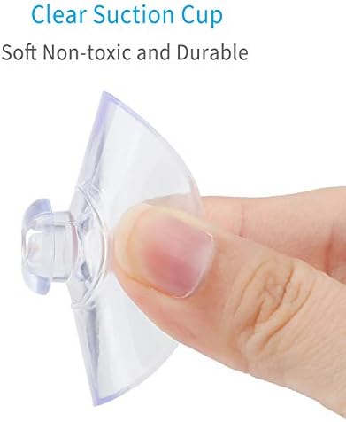 Uniclife 20 Pack Clear Suction Cups 45 mm PVC Plastic Sucker without Hooks for Home Decoration and Organization