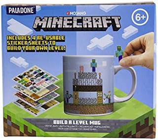 Minecraft Coffee Mug - Build a Level Large Coffee Cup, 325ml