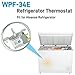WPF-34E WPF34E Temperature Control Thermostat, 2-Pins Sensor Probe Refrigerator Thermostat, fit for Hisense Refrigerator Parts WPF34E 1806104, Freezer Temperature Control