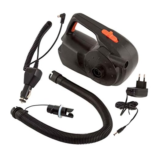 Fox Rechargeable Air Pump / Deflator Akku Elektroluftpumpe, Pumpe für Schlauchboot, Bootspumpe, Luftpumpe für Angelboot 12V / 240V