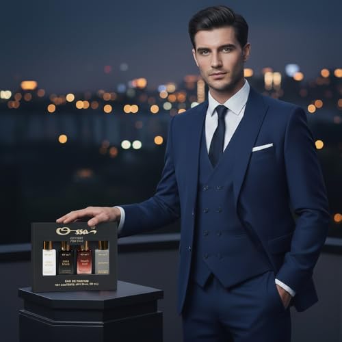 Image of Ossa Gift Set Perfume For Men - 4x20ML (80ML) | White, Autumn, Touch Oud, Ossa Black | Premium Perfume Gift Set Long-Lasting Fragrance For Memorable Gift for All Occasions