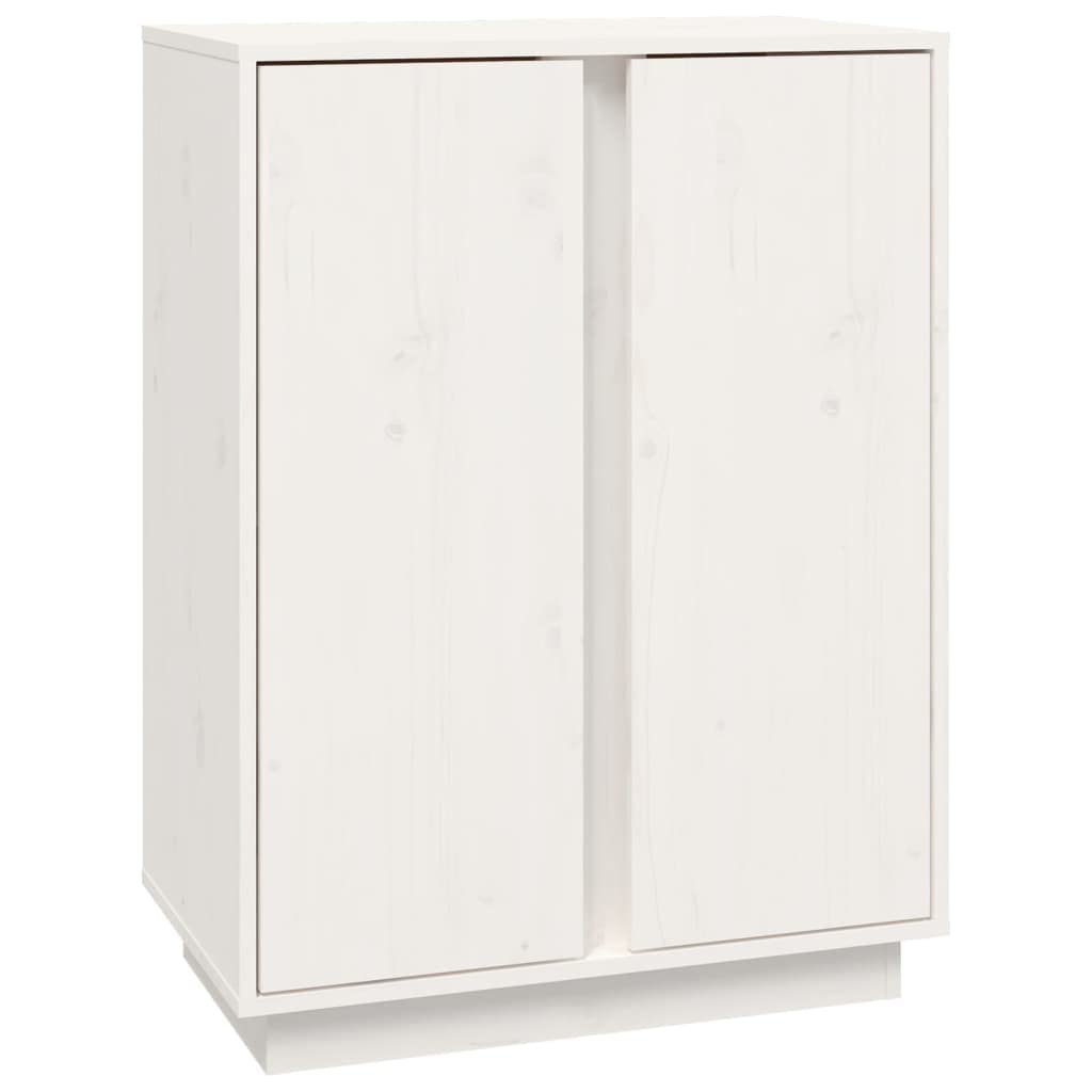 Aparador blanco con amplio almacenamiento de madera maciza para pasillo