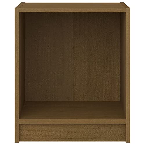 Table de Chevet en Bois de Pin Massif Marron Lot de 2 - 8
