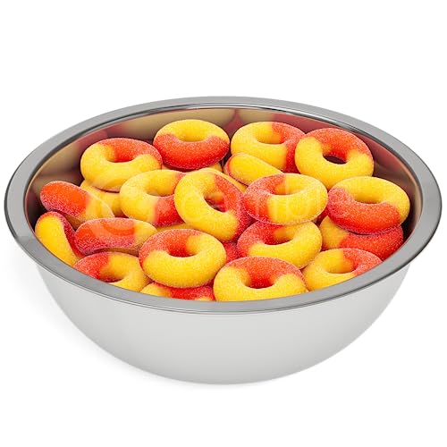 Peach Rings Gummy Candy by Cambie | 2 lbs of Gummy Candy | Sweet & Sour Bulk Candy | Juicy, Soft & Mouth-Watering Peach Rings Gummies in a Resealable Pouch